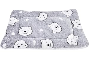 Vejaoo Flanelle Douce et Chaude Couverture Chaude, épaisse Couverture de Chien Tapis de Chat XZ006 (79 * 60 CM, Grey Bear)