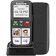 Easyfone T6 4G SIM-Free Easiest-to-Use Senior Mobile Phone | 4 Large Direct Picture Dial Buttons | SOS Button | Charging Dock (Black)