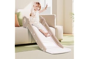 Sofarsko för barn, barnrutschkana för soffa och säng, inomhuslekrutschkana för pojkar och flickor från 2 år (kaki)
