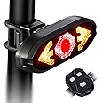 MOMIMO Bike Tail Light with Turn Signals Wireless Remote Control Waterproof Bicycle Rear Light Back USB Rechargeable Ultra Bright Safety Warning Cycling Taillight for Night