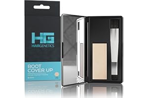 Hair Genetics® Retoca Raíces de Polvos Minerales de Aspecto Natural - Retocador de Raíces tras Coloración del Pelo para Cubrir Canas - Tinte de Cejas que Define y Rellena en Segundos (Rubio claro)