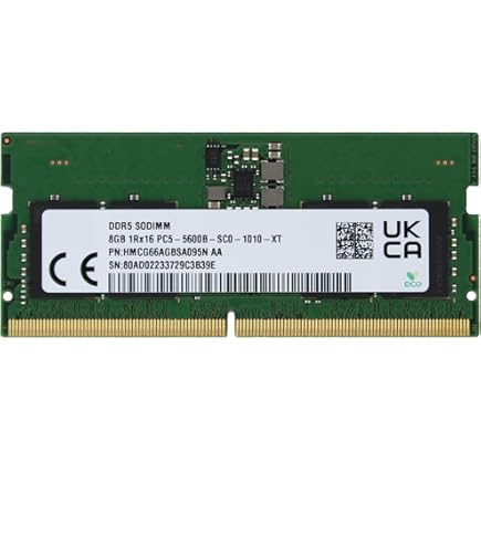 SK-Hynix 8GB DDR5 5600MHz SODIMM PC5-5600B-SC0 1Rx16 1.1V SO-DIMM