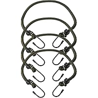 Savage Island 4 Spanngummis extra stark olivgrün mit Haken an beiden Enden elastisch Garten Auto Heimwerken Gepäck…