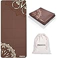 PROIRON Yoga Mat Folding Travel Exercise Mat Non Slip Double-Sided Professional Pilates Mat Foldable Easy to Carry to Class Beach Park Travel Picnics (With Storage Bag)