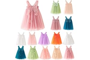 Modaworld Prinzessinnenkleid für Kleinkinder Kleinkind Mädchen ärmellos Schmetterling Tüll Spitze Rüschen Kleid Tanz Party Prinzessin Kleider Kleidung