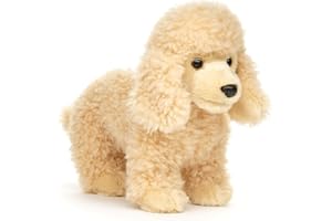 Uni-Toys - Barboncino di albicocca, in piedi (senza guinzaglio) – 30 cm (lunghezza) – cane di peluche – peluche