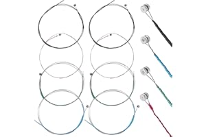 EUPHHONYCS Violinsaiten, 8 Stück Geigensaiten Saiten Violinensaiten Universal Full Set Violinen Stahlkern Violine Fiddle String Saiten Universal Violinsaiten Stahlkern Stahlsaiten für 1/2, 1/4 und 1/8