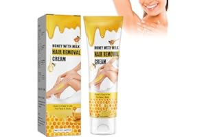 UTAPOSSIN Crème Dépilatoire Avec du Miel et du Lait, Crème Dépilatoire Corps Spécial Peaux Sèches & Sensibles, Homme Femme Dépilatoire, Hair Removal, Pour le Visage, les Bras, les Jambes et les Aisselles