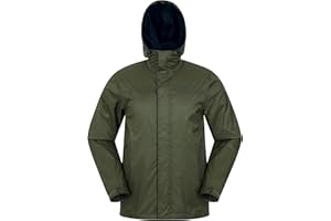 Mountain Warehouse Torrent Mens Waterproof Rain Jacket - Waterproof & Lightweight Raincoat with Taped Seams, Zipped Pockets - for Spring Summer Travelling & Outdoors