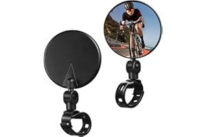 SEMINISMAR Retroviseur Velo,Retroviseur Trotinette Electrique,Rétroviseur de Vélo Miroir Convexe 360° Réglable,Vélo Vue Arrière,Réglable Rotatif Guidon Monté,2PCS