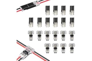 Leloco 2-Polig Kabel Steckverbinder Stecker, T Verbinder 2 Polig, Auto Steckverbindung Schneller Kabelstecker Verbindungen 18-22 AWG Kabel Kabelverbinder Wasserdicht(T2 10 Stück, D2 10 Stück)
