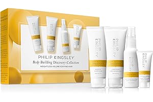 Philip Kingsley | Body-Building Volumizing Collection | Includes Shampoo, Conditioner, Root Boosting Volumizer Spray and Hair Plumping Volume Cream | Lifts Fine, Limp, Flat, Flyaway Hair | Set Of 4