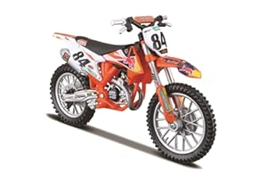 Bburago WRB KTM Cycle - KTM 450 SX-F Factory Edition (2018) Motorbike - 1:18 Scale - Incredibly Detailed Die-Cast Replica Collectible Motorcycle Model, Orange