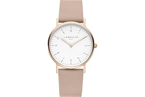 LIEBESKIND BERLIN Damen Armbanduhr – Klassisches Design – Rundes Gehäuse 34 mm – Lederarmband – 5 ATM wasserdicht – Verschiedene Farben