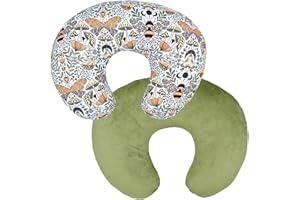 ‎WINMANY Winmany Baby-Stillkissenbezug, abnehmbarer Schonbezug mit niedlichem Muster für Neugeborene, 57,8 x 45,7 cm (Schmetterlinge und Bienen)