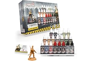 The Army Painter | 2nd Edizione Zombicide Core Paint Set | 20 Vernici acriliche | 1 Miniatura Survivor | 1 Pennello Starter Brush | Cool Mini or Not | per Pittura di Modelli in Miniatura e Wargames