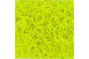 Lily Collection 200 Loom Bands Bänder Gummibänder 5500 Starter Set Anhänger Charms Perlen DIY (200 x Gelb)