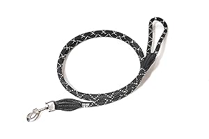 Julius-K9 Guinzaglio IDC in Corda, 12 mm x 1,2 m, Nero Fluorescente