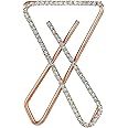 VAMA FASHIONS Stone X Safety Sari Brooch Draping Holding Heavy Sarees Pleats dresses Hijab Dupatta Scrafs saree pins for women (saree pin brooch)