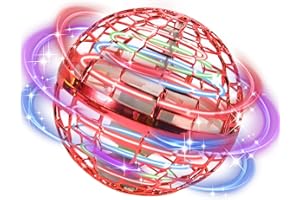 FORMIZON Mini UFO Drone per Bambini e Adulti, Giocattolo Volante, Rotanti A 360 ° con luci Auto-Avoid Ostacoli, Palla Volanti Compleanno Regali Ragazzi Ragazze Giocattoli da Giardino Interni (Rosso)