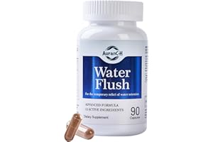 AURANC-H Water Retention Capsules for Weight Control, Water Detox Water Balance Support, 12 Active Ingredients, Instant Relief from Bloat & Swelling, Water Retention Capsules for Women & Men