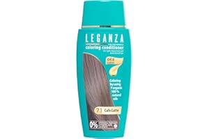 LEGANZA | Bálsamo Colorante Natural para el Cabello Color Café con Leche Nº 71 | Tinte Sin Amoniaco | Enriquecido con Aceites Naturales | baño de color | cubre canas | 150ML
