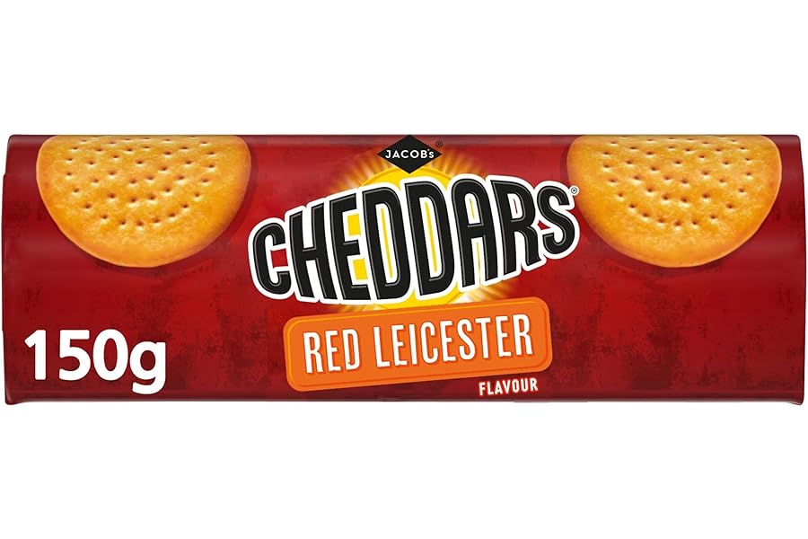 JACOB'S Cheddars Red Leicester Flavour Cheese Biscuits, 150 g (Pack of 1)