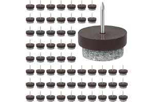 Flintronic Möbelkuddar, golvskydd, 24 mm diameter, golvskydd, 5 mm tjocka filttassar för möbelfötter med enkel nagelmontering