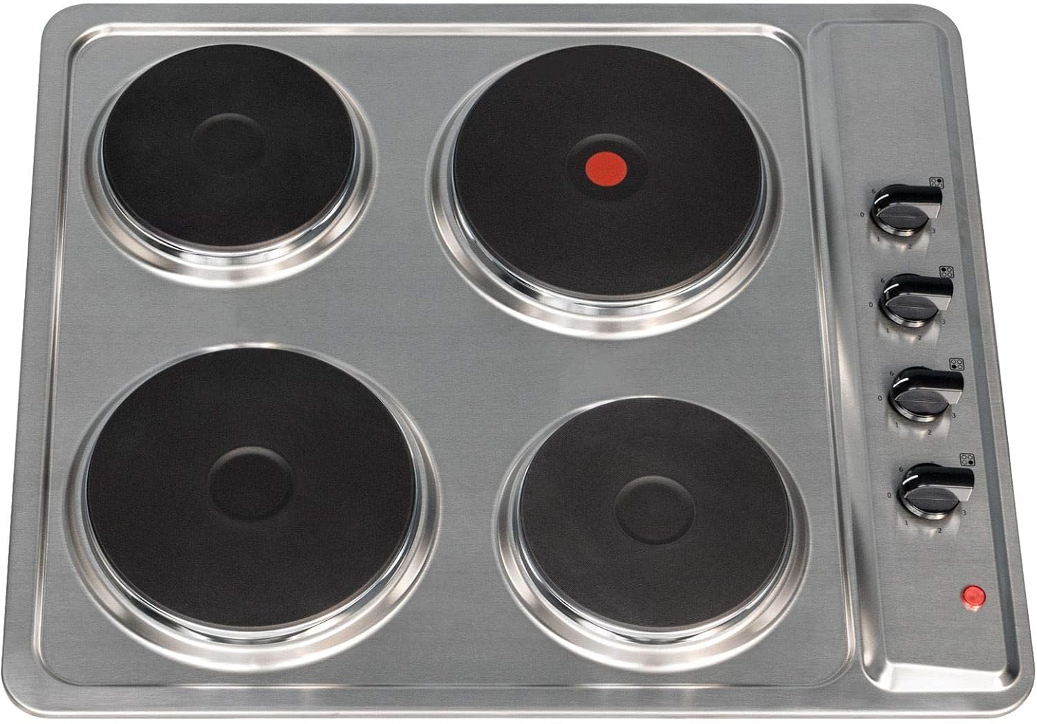 SIA PHP601SS 60cm Stainless Steel Solid Plate 4 Zone Electric Easy Clean Hob