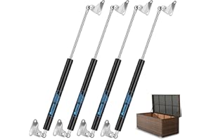 4 Pcs Set 15 inch Gas Struts Shocks 67 LB/300 N Lid Lift Supports for RV Bed Cover Tool Box Truck Cap Camper Shell Trailer Canopy Floor Hatch Cabinet Lid Gas Props w/L-Type Brackets ARANA (Qty 4)