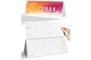 ‎UNITURE UNITURE® - Desk Calendar 2024 Landscape I Weekly Calendar for Standing Up I Desk Annual Calendar 2024 in Landscape Calendar Format I Desk Calendar 1 Week 2 Pages