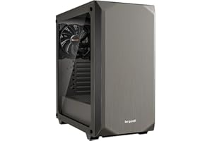 ‎BE QUIET! be quiet! Pure Base 500 Window Metallic Gray, PC-Gehäuse, 2X Pure Wings 2 140mm Lüfter, Airflow und Silence optimierte Topcover, Radiatoren bis 360mm, Templerglas, BGW36