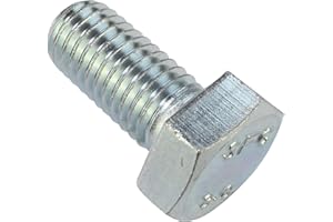 AERZETIX - C47377 - Satz von 20 stück - bolzen sechskantschrauben M12x25 - mit sechskantkopf - Ø12x25mm - DIN 933 - klasse 8.8 - aus verzinktem stahl - heimwerken - montagewerkzeug eisenwaren