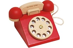 Le Toy Van - Vintage Wooden Toy Phone Role Play Toy | Boys Or Girls Pretend Play Toy Food Playset - For Ages 3+