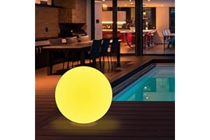 wuuhoo® I LED globo solare Gloria con 16 colori I lampada solare con telecomando e batteria ricaricabile I globo luminoso per interni ed esterni I 50 cm