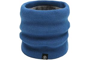 TRABIG Scaldacollo Uomo Invernale, Scaldacollo Pile Foderata Regolabile, Sciarpa Termica Donna Fodera in Pile a Doppio, Scaldacollo Uomo Donna per Sci, Moto, Bici, Running