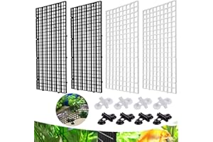 PhoenixDN 4 Pièces Séparateur d'Aquarium Diviseur de Réservoir de Poissons, avec 8 Clips de Ventouse, Fournitures d'Aquarium, Séparateur de Grille d'Aquarium pour Garder Différents Poissons du Combat