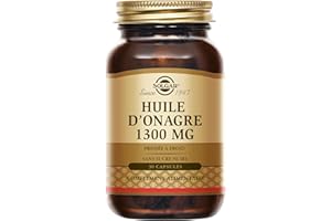 Solgar Huile d'Onagre 1300mg - Équilibre Féminin - Beauté - Maintien des tissus de la peau - Plante riche en Acides Gras Oméga-6 - Complément Alimentaire - Flacon de 30 softgels