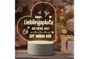 Giftasy Sinnvolle Geschenke für Männer - LED Acryl Nachtlicht Lampe, Hochzeitstag Geschenke für Männer, Ich Liebe Dich Geschenke, Partner Geschenke für ihn, Jahrestag Geschenke für ihn
