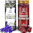 BLUE TEA - Combo Pack, Blue Tea Butterfly Pea Flower Tea (25g) and Hibiscus Flower Tea (50 g) ll FARM PACKED ll Caffeine Free