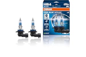 OSRAM COOL BLUE INTENSE HB4, +100% más de brillo, hasta 5000 K, lámpara de faro halógena, aspecto LED, caja dúo (2 lámparas)