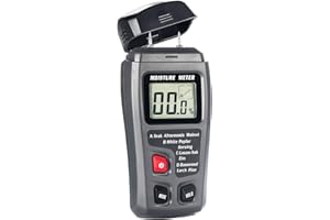 Bside EMT01 Digital Wood Moisture Metre Handheld 2 Pins Timber Lumber Damp Humidity Detector Tester with Large LCD Display