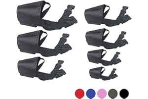 JYHY Museruola per cani in nylon, regolabile, ad attacco rapido, evita di mordere abbaiare e masticare, per cani di taglia piccola, media e grande, colore nero