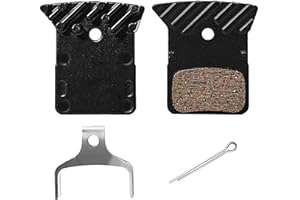 GIONAR Ceramic Disc Brake Pads with Cooling Fin Compatible with Shimano DURA-ACE/ULTEGRA/105/TIAGRA/GRX Series, Upgrade for L03A L04A L05A, Replacement for DEORE XT M8100/SLX M7100