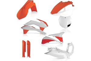 acerbis 0016874.010.014 kit plastiche completo arancio compatibile con ktm sx 125 2013 2014 mototopgun