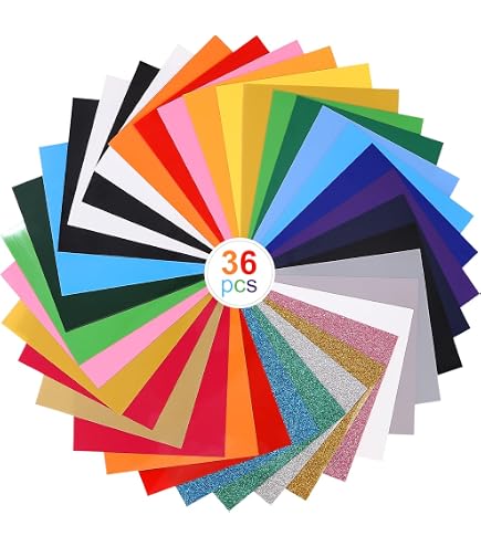 Pack De 60 Láminas De Vinilo Textil Termoadhesivo + 5 De Transferencia - 30,5x21 Cm, Multicolor, Para Manualidades Y Personalización