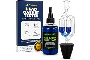 DOSIDIAG Cylinderhuvudpackningstestare – Upp till 50 Test – CO₂-läckdetektor för Bensin- & Dieselmotor – Universellt Kit med Blåt Reaktivt Medium – Snabb och Pålitlig Diagnostik för Bil, Motorcykel