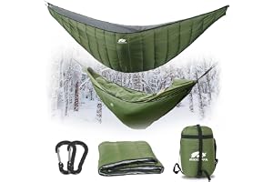 MIKKUPPA Camping hängmatta 3–4 årstider ultralätt 95 x 140 cm för 5–20 °C nylon Ripstop DWR foder ingår förpackningspåse för