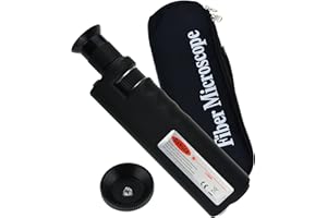 TEKCOPLUS Strumento DI Ispezione per Microscopio in Fibra Ottica Portatile 400X Strumenti in Fibra Ottica Microscopio Luce Led Illuminazione Coassiale Adattatore FC SC St Da 2.5mm E LC Da 1.25mm