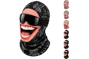 Rolig Skidmask Balaklava Mask Funny Realistic Face Novelty Full Head Winte | 3D-tryckt ansiktsmask Damask Rolig Snowboard Party Face Masque för vuxna Män Kvinnor Entusiaster Motorcykelåkning Snösport